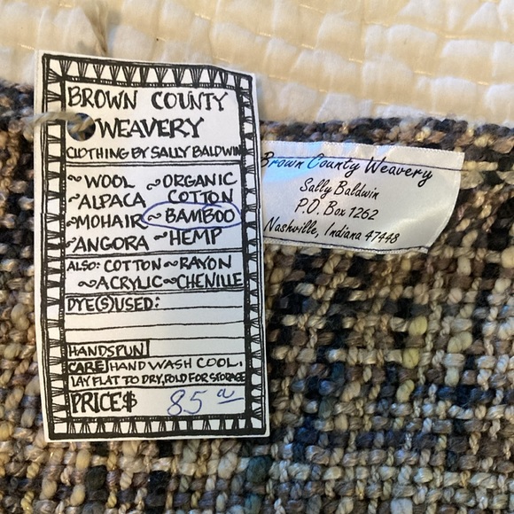 Jacket woven in Brown County Indiana, so chic! Made from bamboo cotton chenille. - Picture 2 of 6